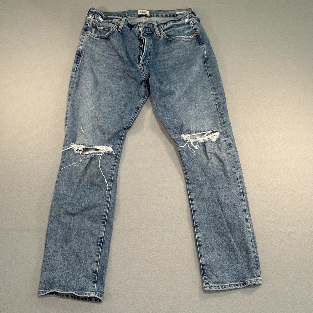 Citizens of Humanity Emerson Jeans Womens 29 Blue Distressed Slim Boyfriend